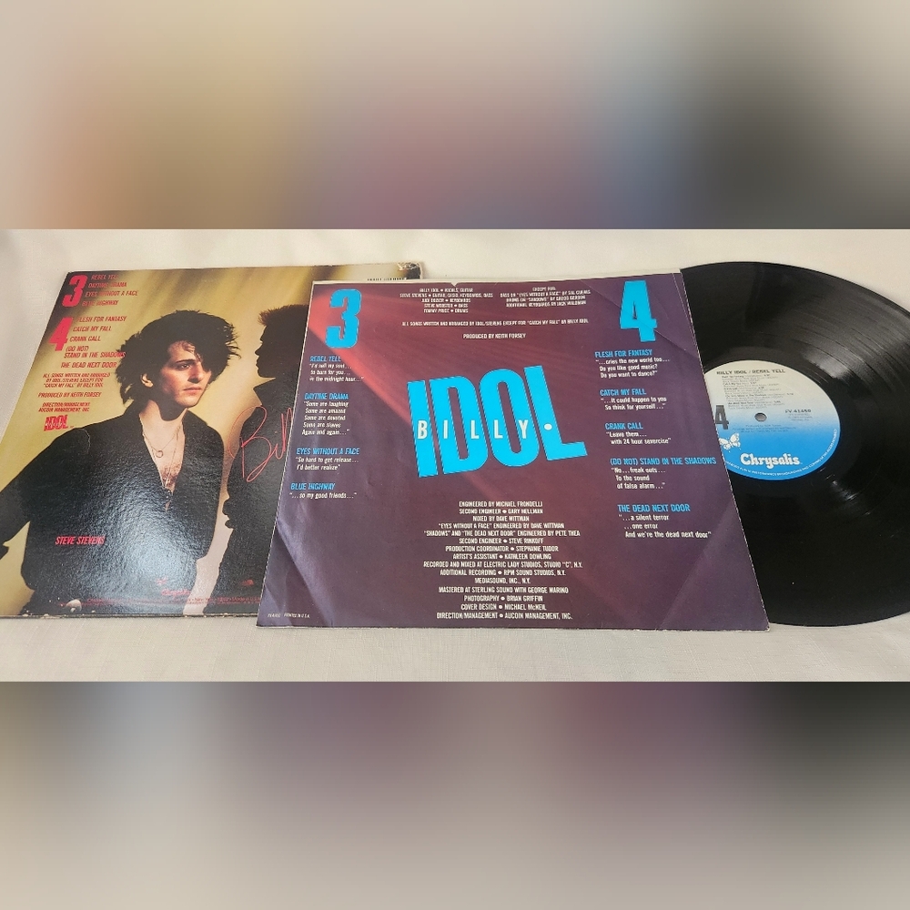 BILLY IDOL Rebel Yell Vinyl LP 1983 Chrysalis Records FV 41450 Lyric Punk Rock - Picture 10 of 10